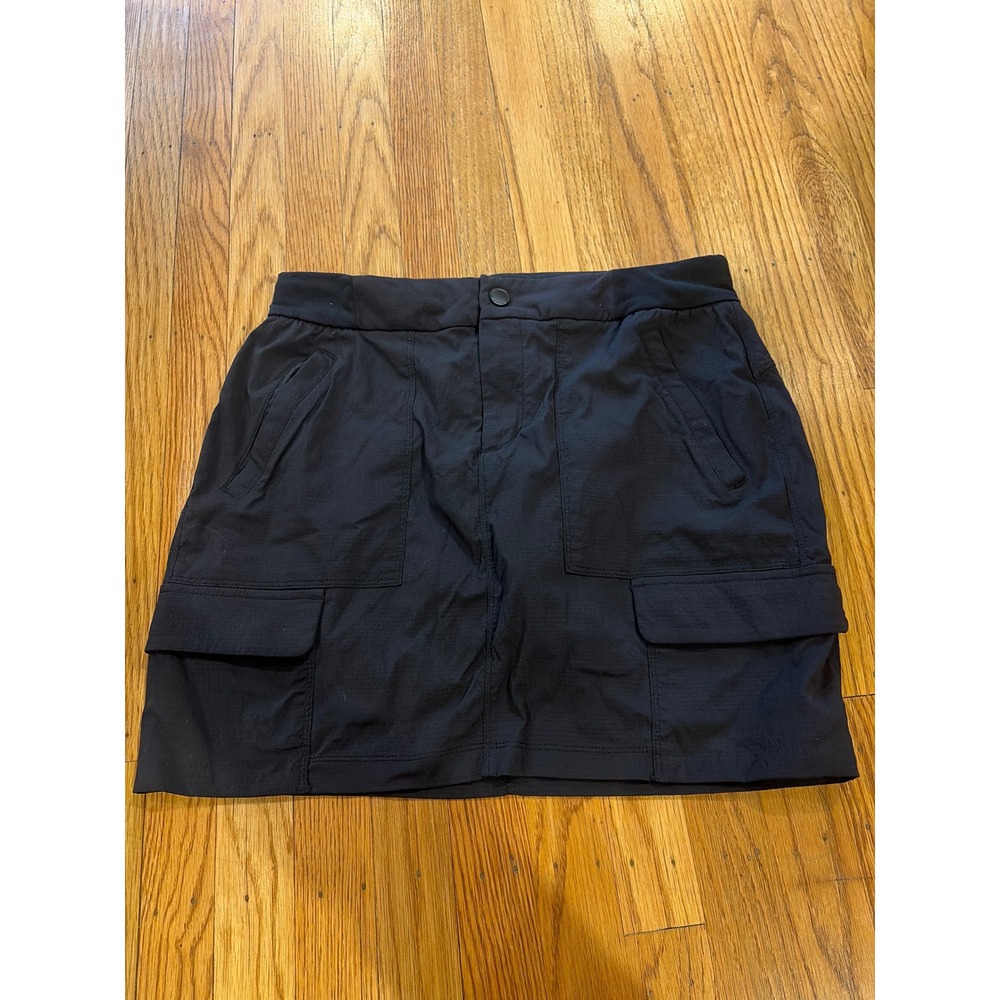 Athleta Trekkie North Cargo Skort Black Ripstop Hiking Skirt Womens 6